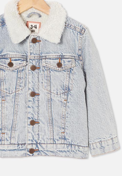 Cotton On - Jessie denim sherpa jacket - light blue 