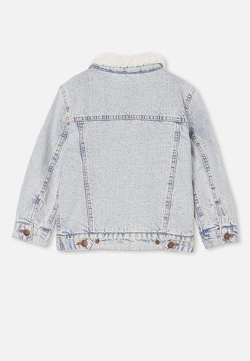 Cotton On - Jessie denim sherpa jacket - light blue 