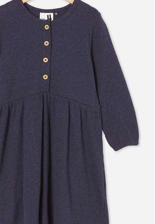 Cotton On - Payton long sleeve dress - indigo
