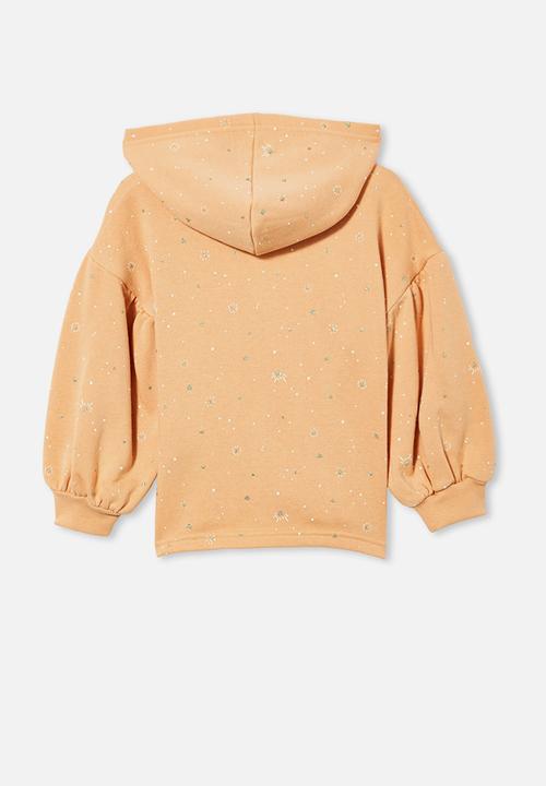 Cotton On - Tilly puff sleeve hoodie - peach