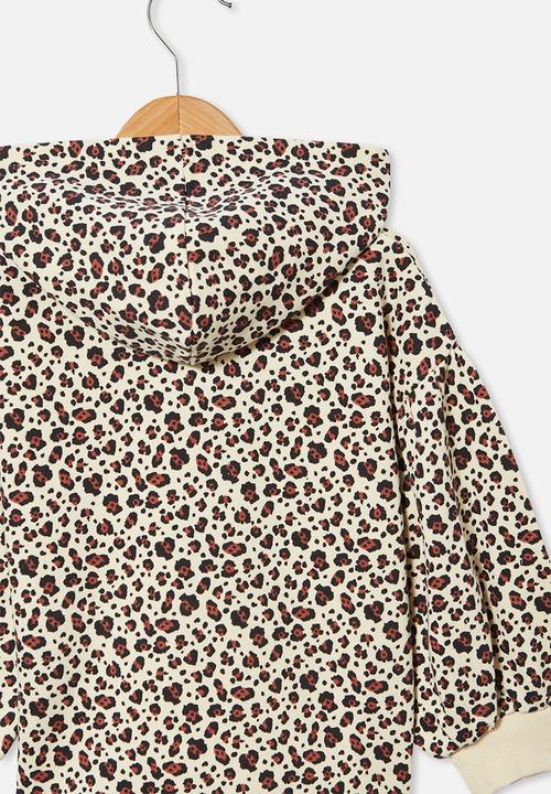 Cotton On - Tilly puff sleeve hoodie - neutral & brown 
