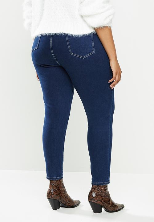 Glamorous - Plus coated jeans - blue