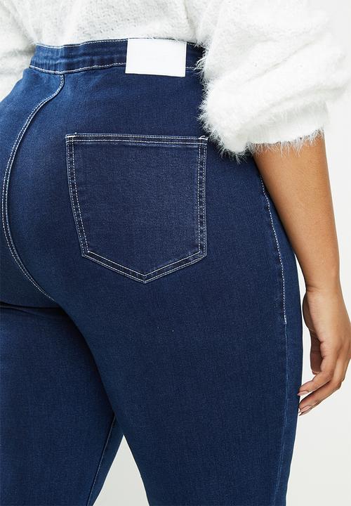 Glamorous - Plus coated jeans - blue
