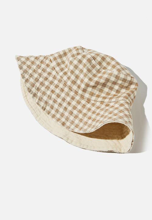 Rubi - Elly reversible wide brim bucket hat - neutral