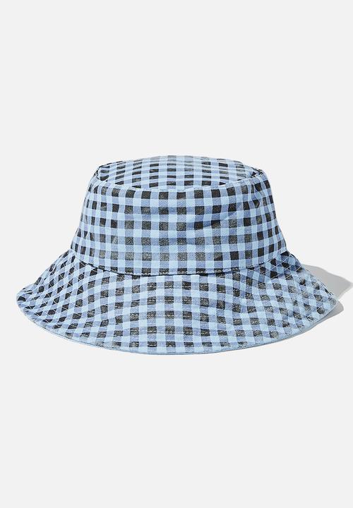 Rubi - Elly reversible wide brim bucket hat - blue & black