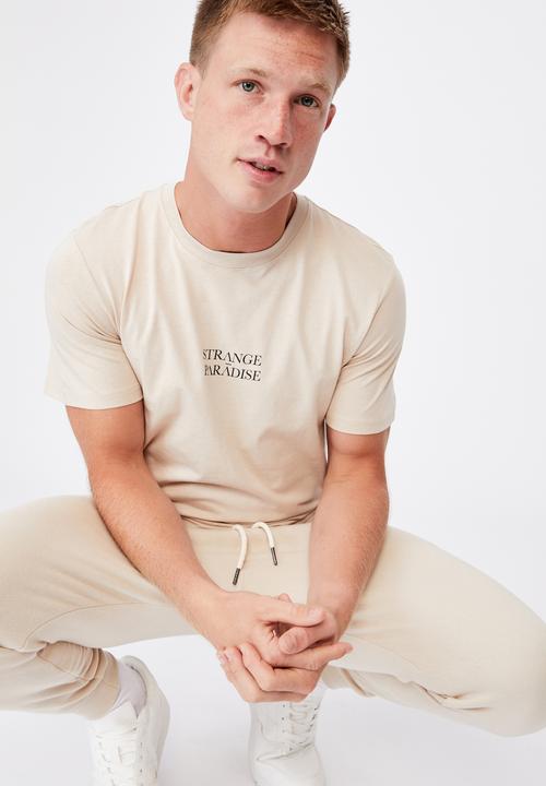 Cotton On - Tbar text t-shirt - ivory