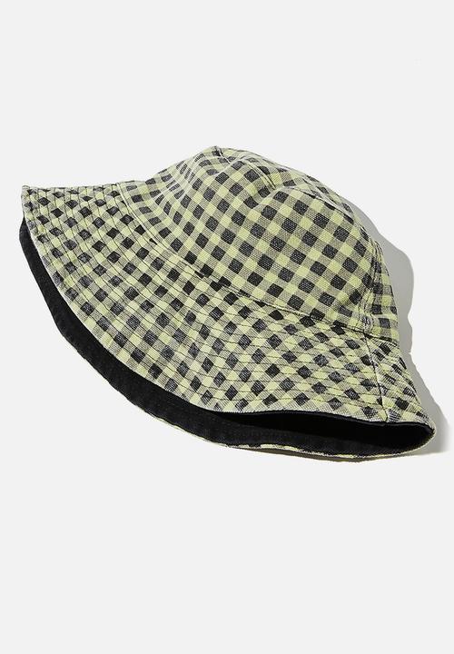 Rubi - Elly reversible wide brim bucket hat - green & black