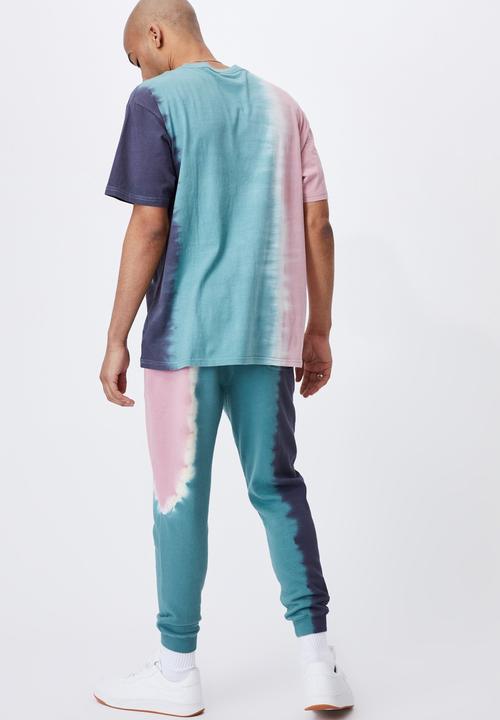 Cotton On - Festival t-shirt - teal pink dip dye