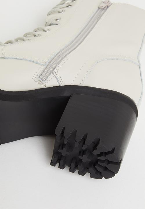 Steve Madden - Bradlie leather combat boot - bone