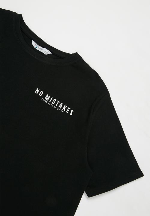 MANGO - Best short sleeve tee - black