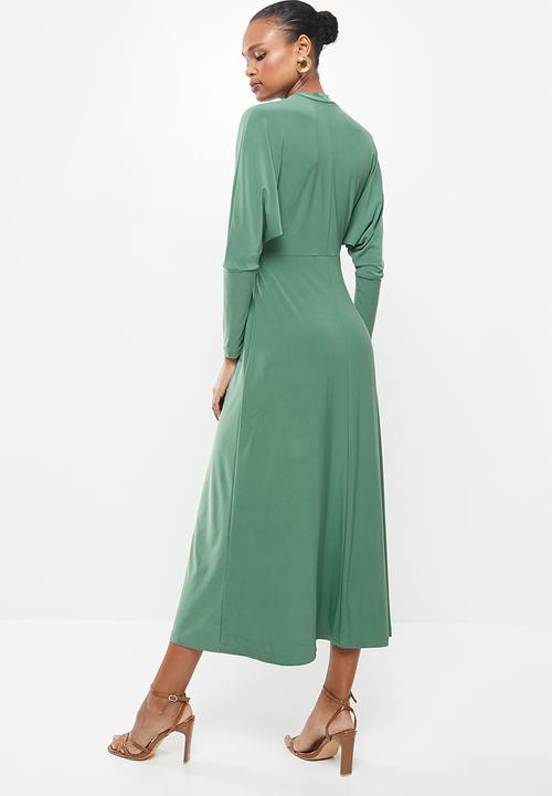 MILLA - Dolman sleeve knit maxi dress - green