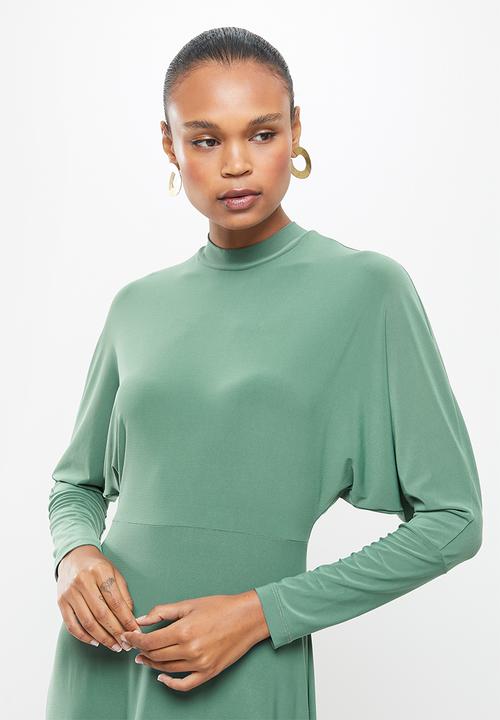 MILLA - Dolman sleeve knit maxi dress - green
