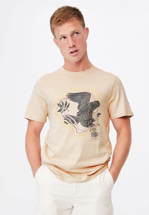 Cotton On - Tbar art t-shirt - ivory