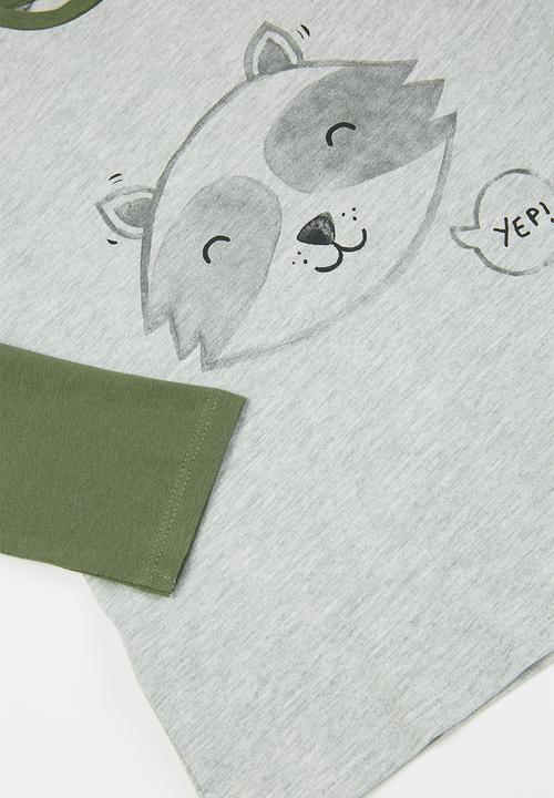 MANGO - Didac raglan tee - grey