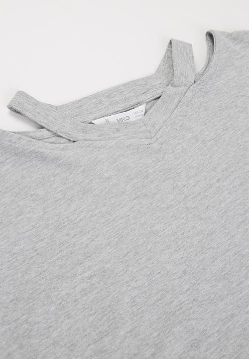 MANGO - Clap long sleeve tee - grey
