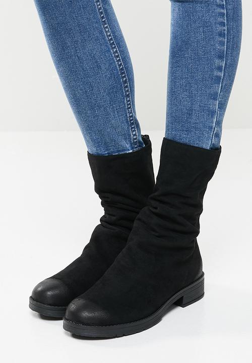 Footwork - Calla slouchy boot - black