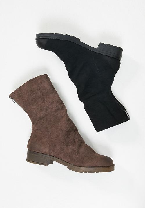 Footwork - Calla slouchy boot - black