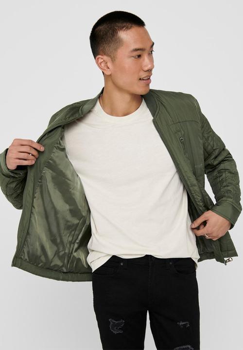 Only & Sons - Vincent life quilted jacket otw - green 