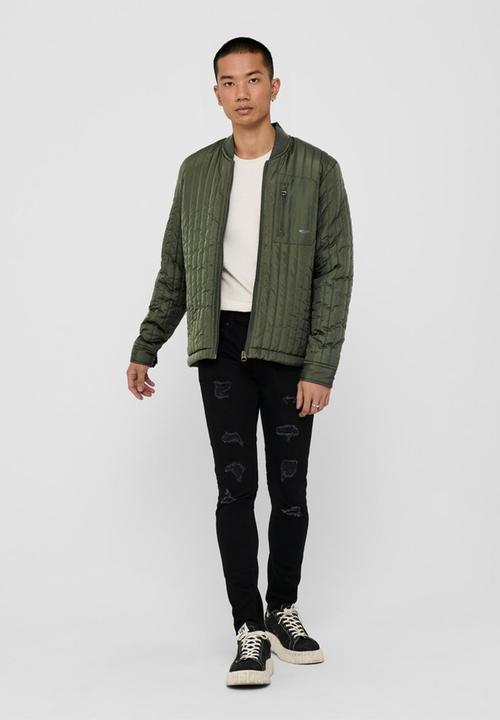 Only & Sons - Vincent life quilted jacket otw - green 