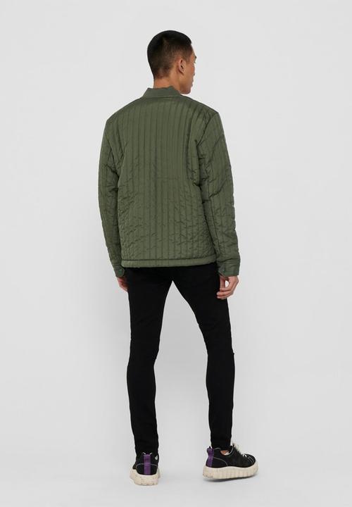 Only & Sons - Vincent life quilted jacket otw - green 