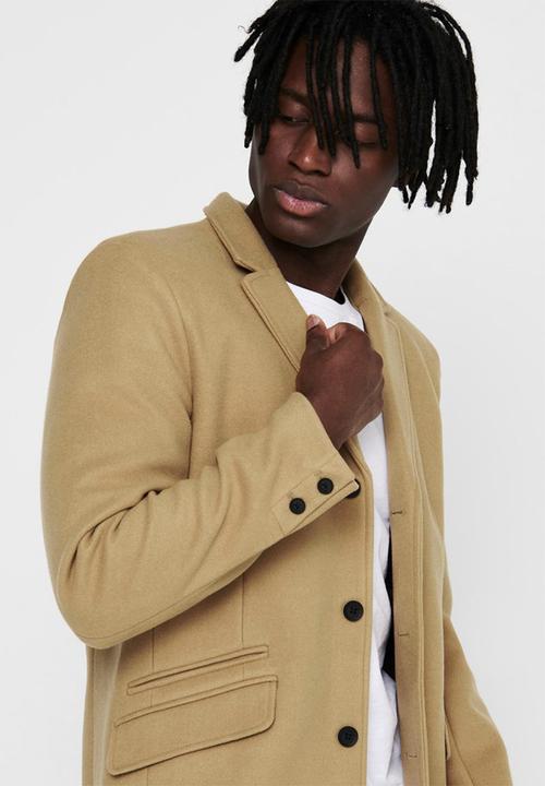 Only & Sons - Julian star coat otw - camel