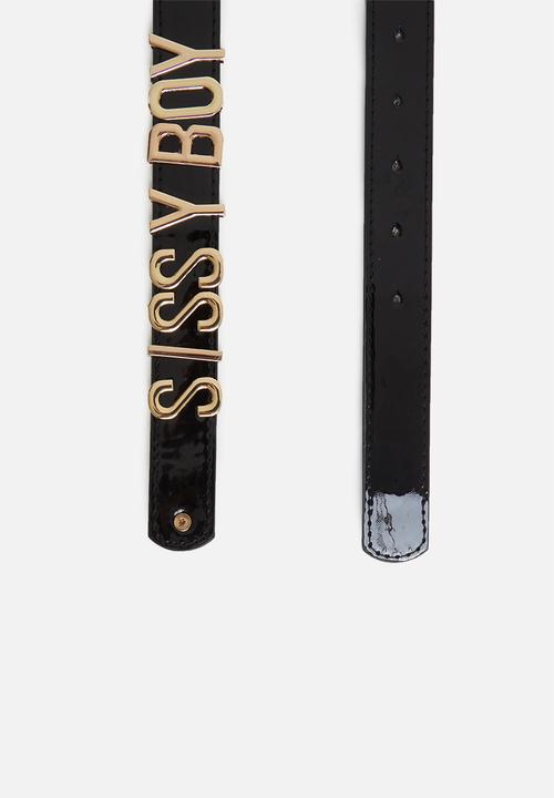 SISSY BOY - Sb letter belt - black