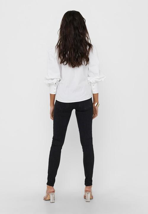 ONLY - Runa long sleeve shirt - white