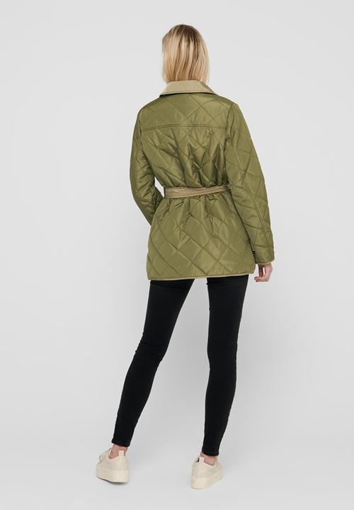 ONLY - Karla quilted jacket - green