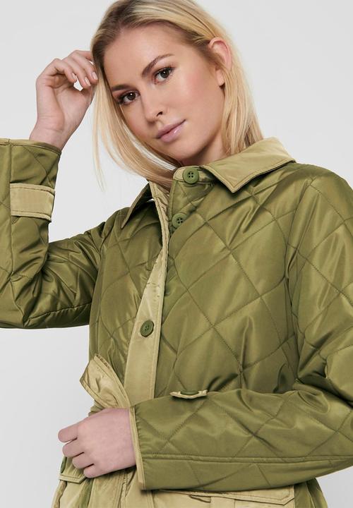 ONLY - Karla quilted jacket - green