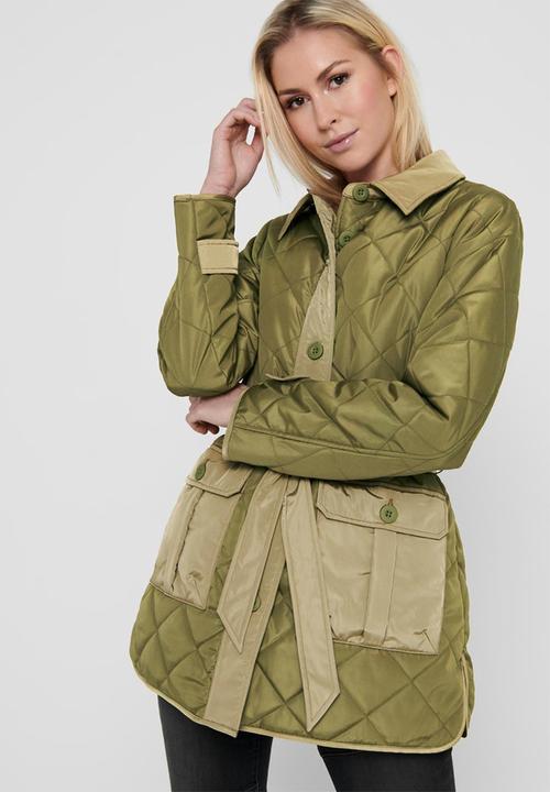 ONLY - Karla quilted jacket - green