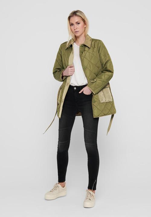 ONLY - Karla quilted jacket - green