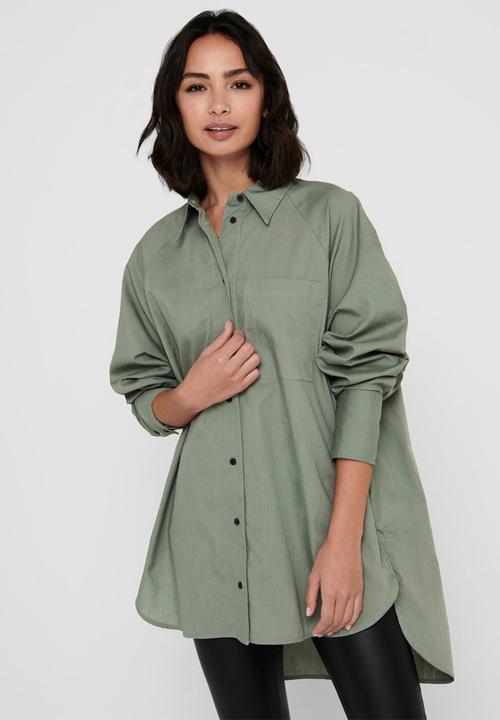 ONLY - Selma new long sleeve shirt - green