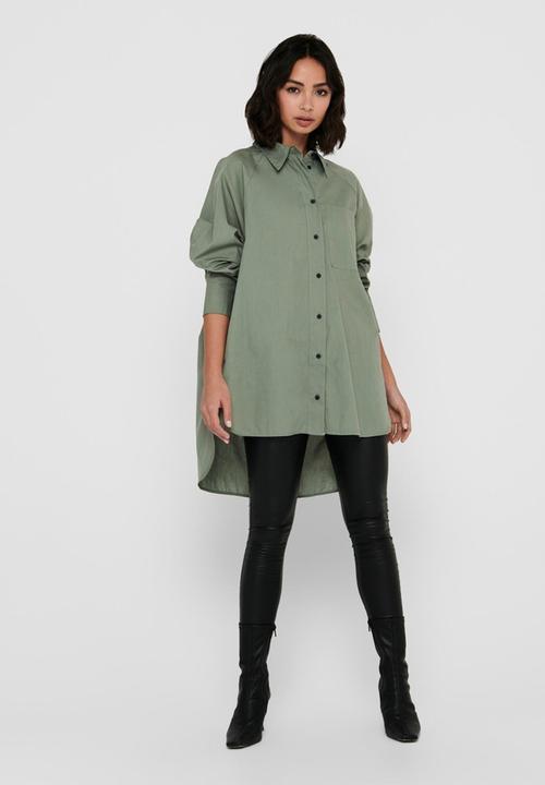 ONLY - Selma new long sleeve shirt - green