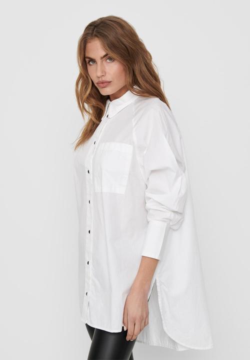 ONLY - Selma new long sleeve shirt - white