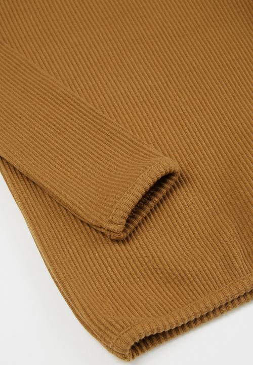 Baby Star - 2 piece ribbed set - tan