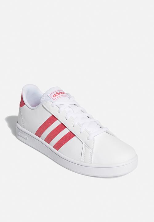adidas Performance - Grand court k - white & pink 