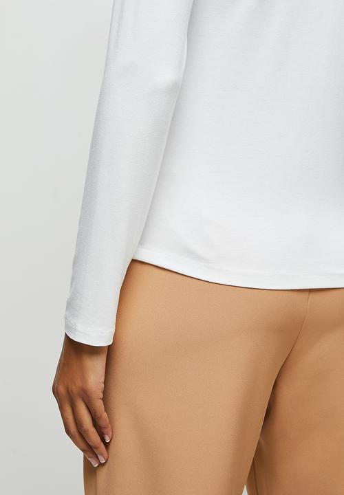 edit - Long sleeve basic square neck tee - milk