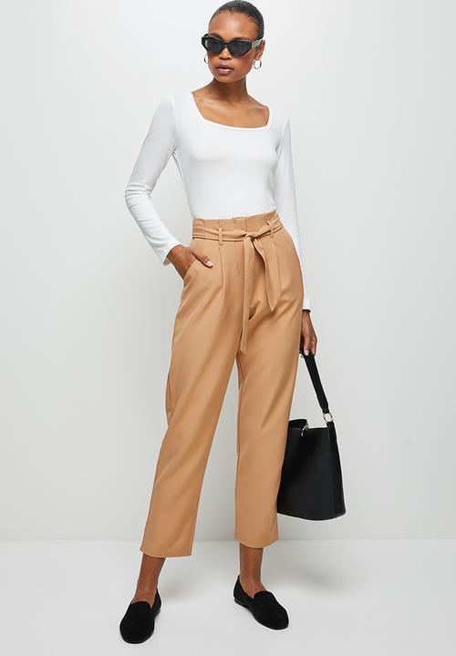 edit - Long sleeve basic square neck tee - milk