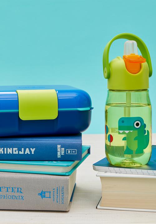 Zoku - Dino kids flip straw bottle - green