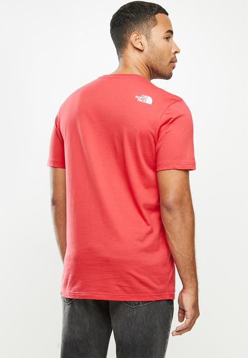 The North Face - Short sleeve mountain line tee - red