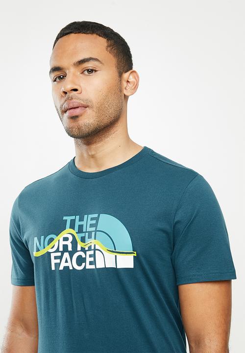 The North Face - Short sleeve mountain line tee - blue