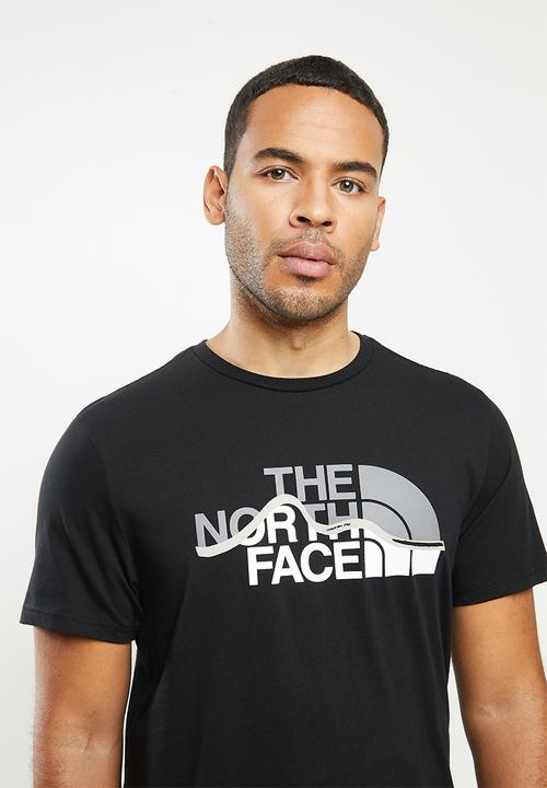 The North Face - Short sleeve mountain line tee - black