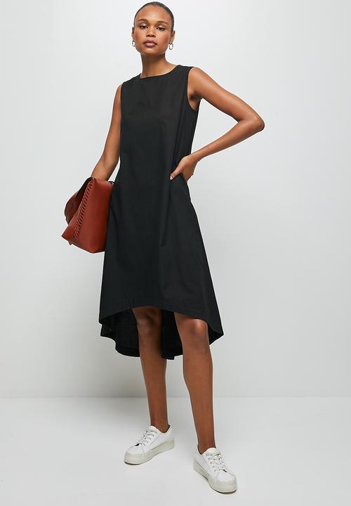 edit - Sleeveless loose fit dress - black