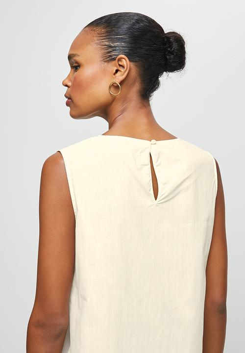 edit - Sleeveless loose fit dress - milk