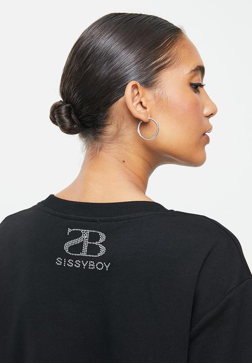 SISSY BOY - Sisterhood: bling sweater - black