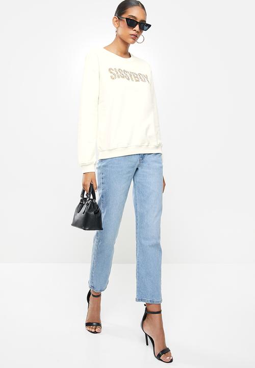 SISSY BOY - Marla: logo sweater - off white
