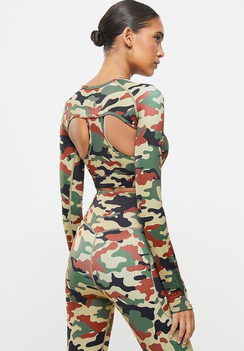 SISSY BOY - Sissyboy sport: camo printed long sleeve crop - multi 