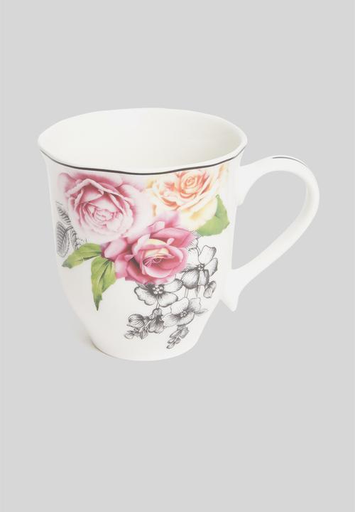 Jenna Clifford - Wavy rose mug set of 4 - white
