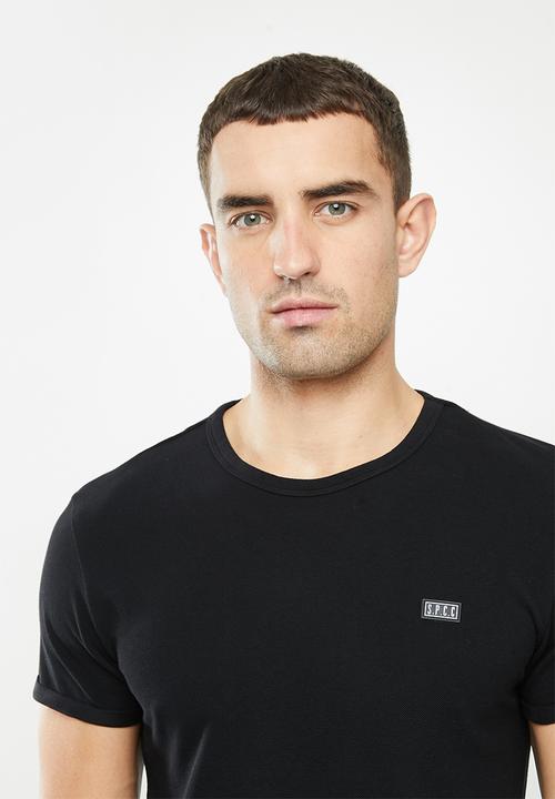 S.P.C.C - Edgerton scooped hem tee - black