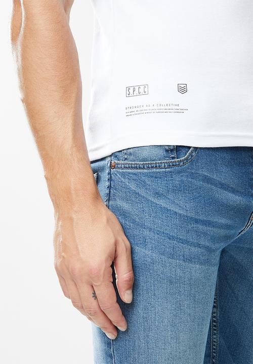S.P.C.C - Dynamo straight hem tee - white